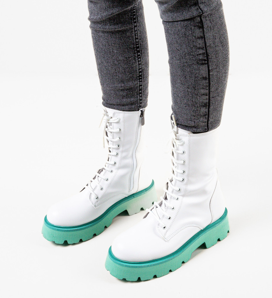 Ghete Dama Darke Albe - Eleganță și Confort - imagine 2