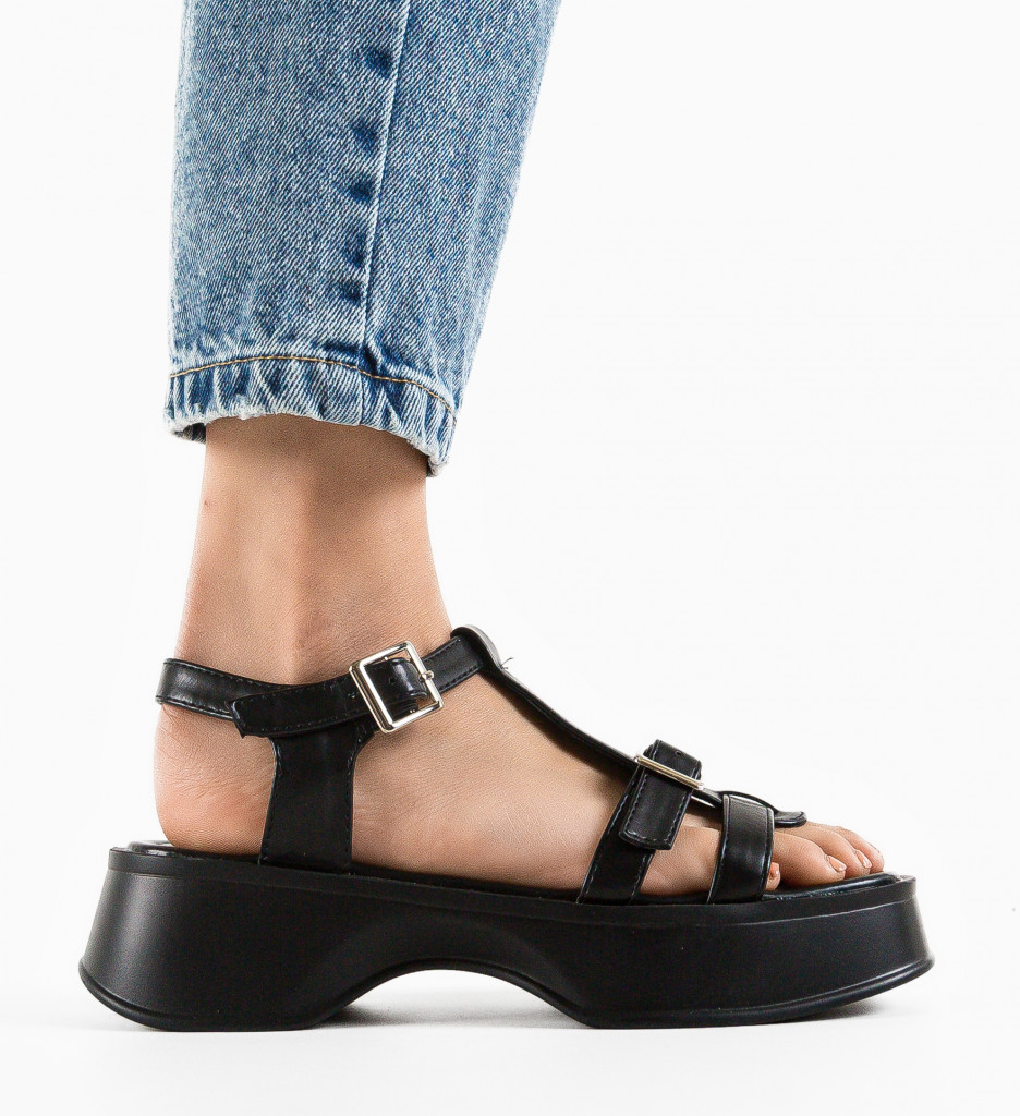 Sandale Dama Dixie Negre | Eleganță Maximă - imagine 2