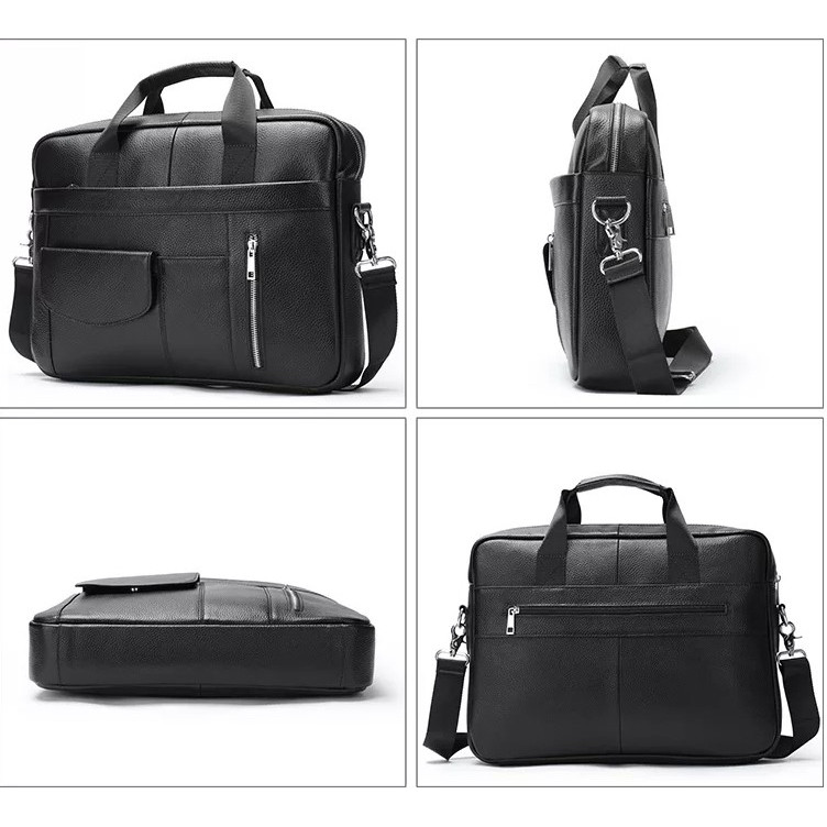 Servieta barbati Carlos GT1830 piele naturala neagra - imagine 4