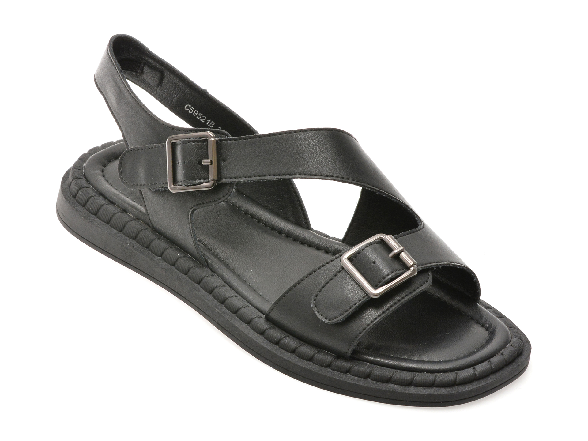 Sandale FLAVIA PASSINI negre din piele naturală