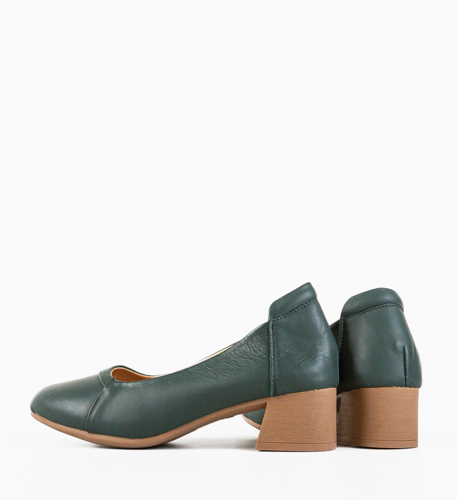 Pantofi dama Hebba Verzi cu toc elegant - imagine 4
