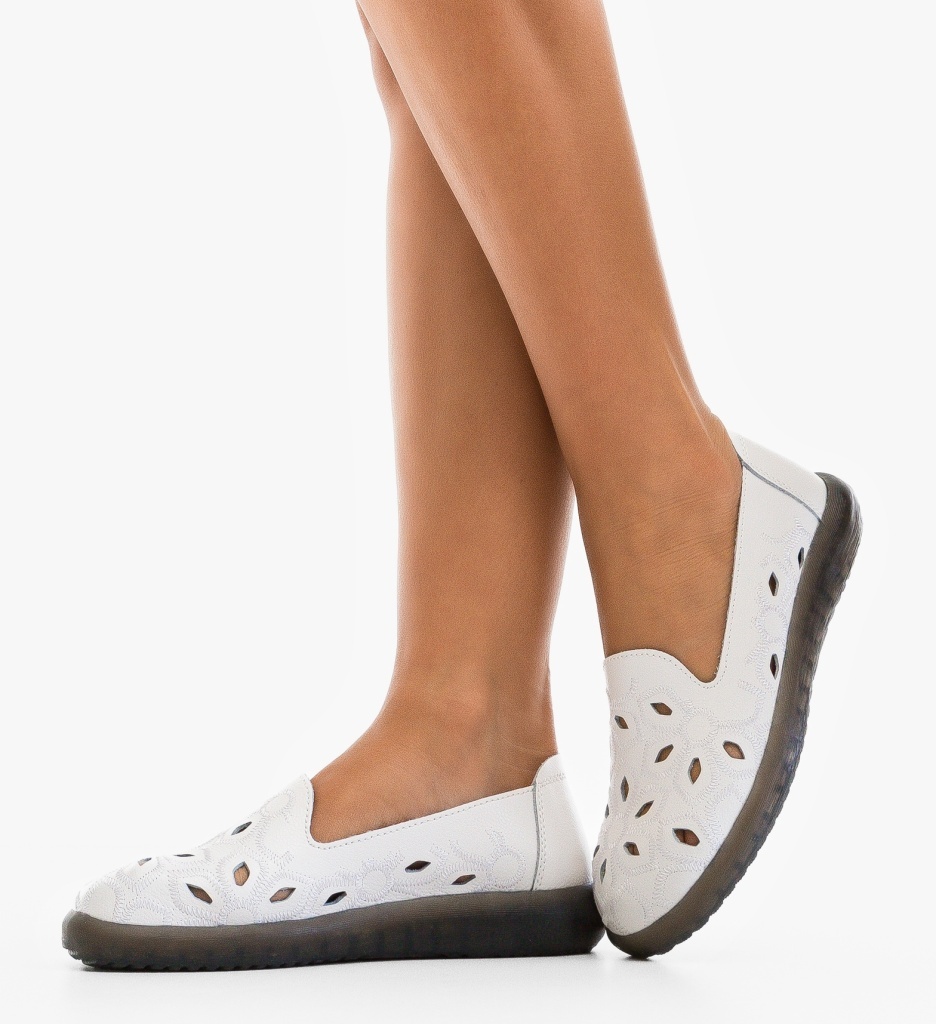 Espadrile Dama Deras Albe Casual Confortabile - imagine 5