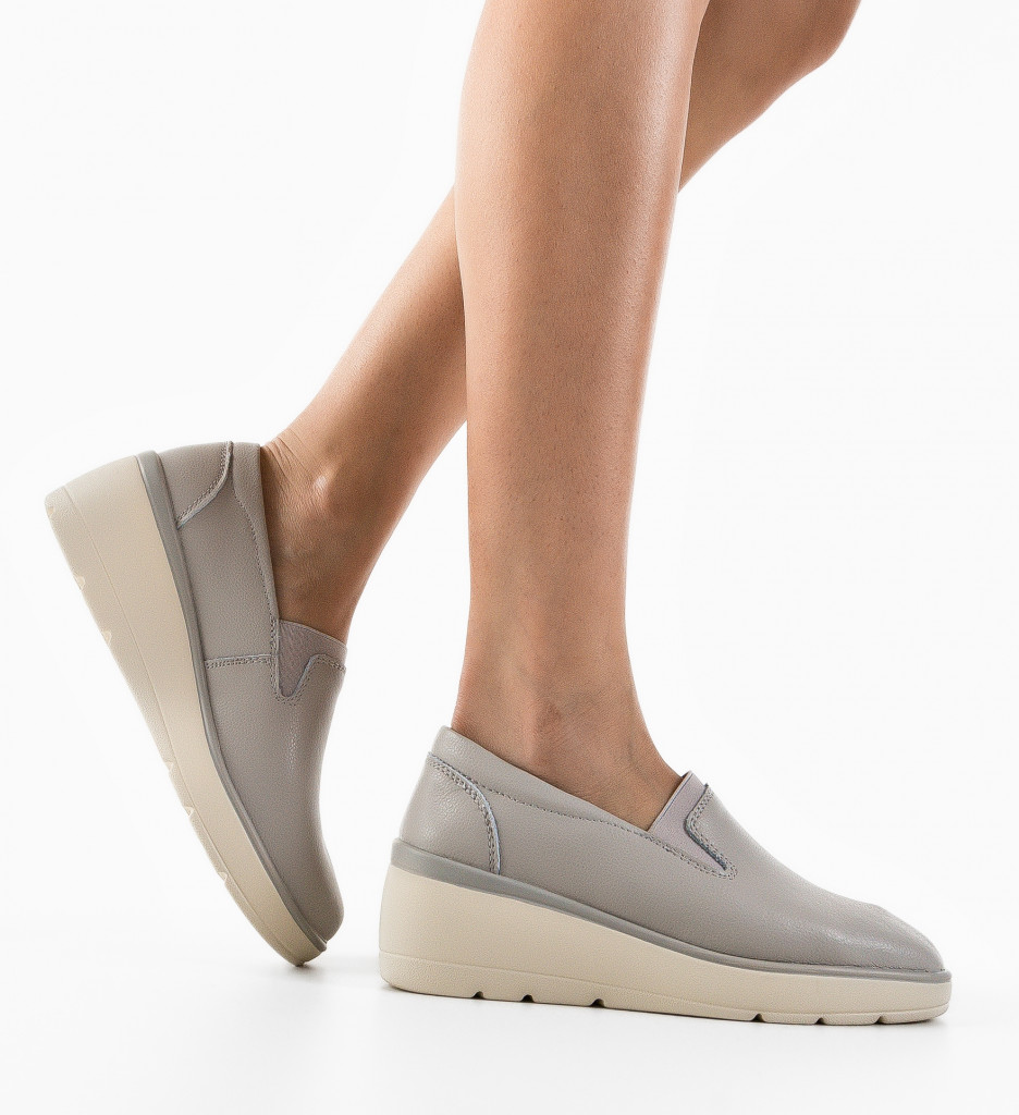 Pantofi Yanam Gri - Confort și Eleganță Casual - imagine 2