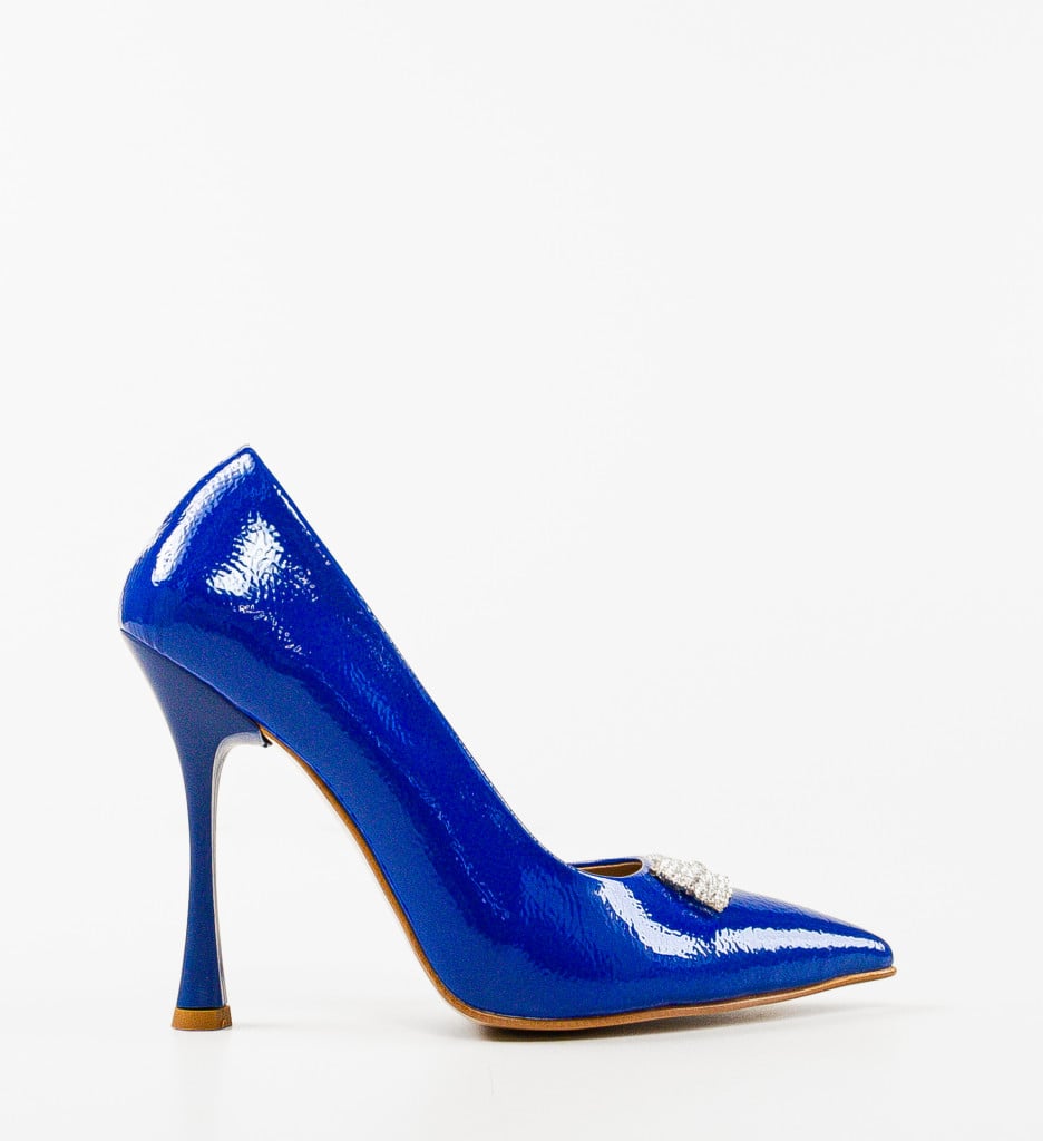 Pantofi dama Perma Albastri - Toc Elegant - imagine 5