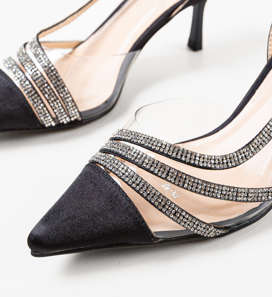 Pantofi cu Toc Yildiz Negri | Eleganță Urbană - imagine 7