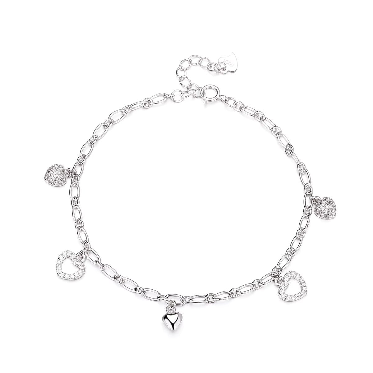 Brățară Argint 925 Delis cu Inimioare - Elegantă