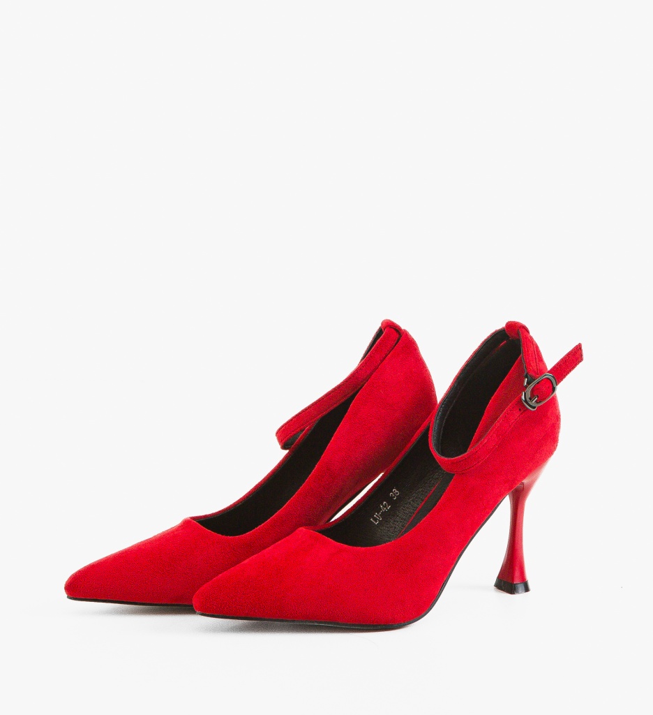 Pantofi Opium Rosii | Eleganți cu Toc - imagine 4
