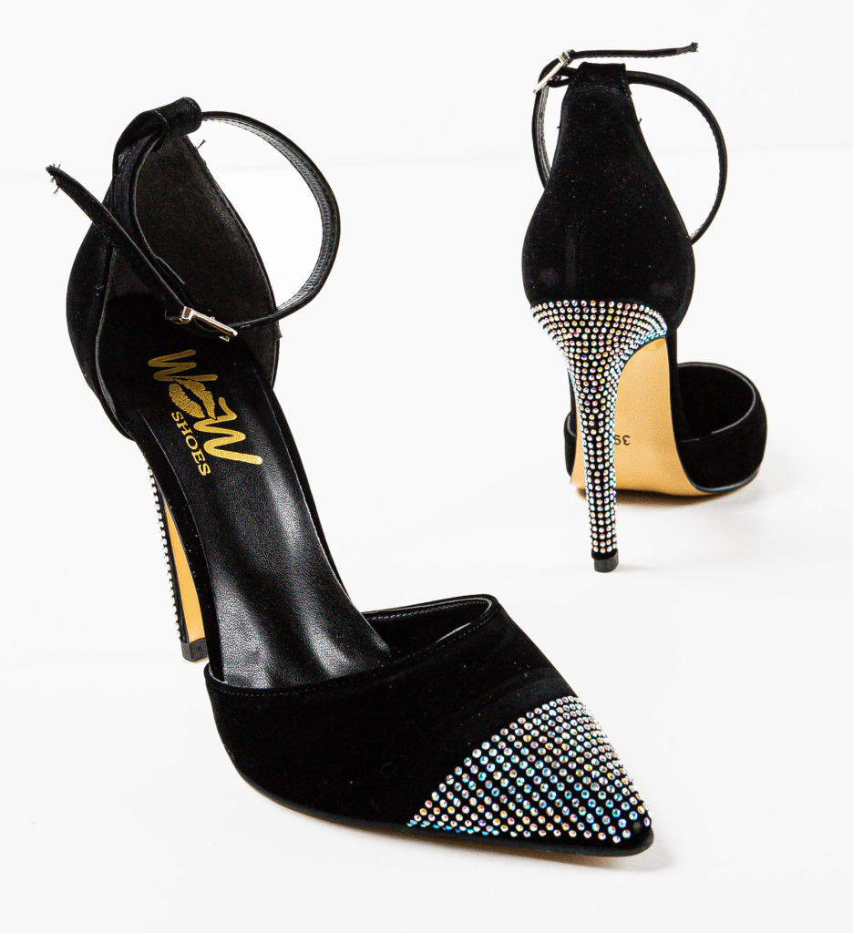 Pantofi cu Toc Elekctra Negri - Eleganță Asigurată - imagine 6