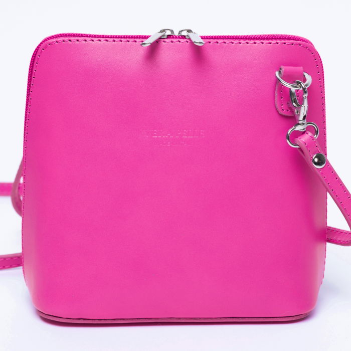 Geanta Crossbody Shopika Piele Naturală Roz