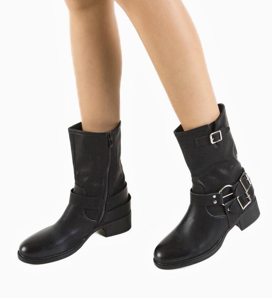 Cizme Keegn Negre Elegante și Confortabile - imagine 2