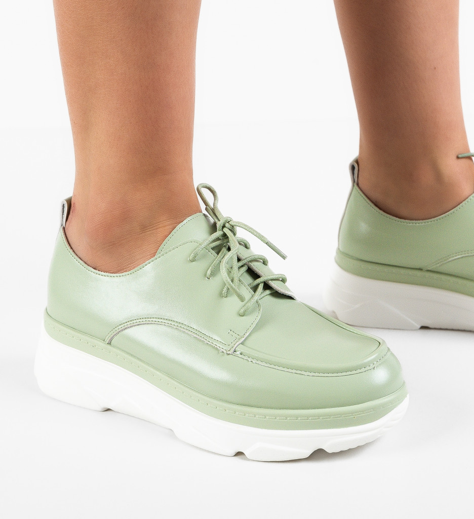 Pantofi Casual Dama Frelly Verzi - Confort & Stil - imagine 2