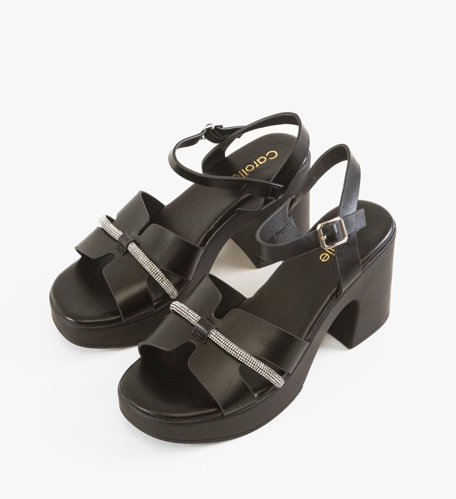 Sandale cu Toc Mariko Negre | Eleganță Asigurată - imagine 5