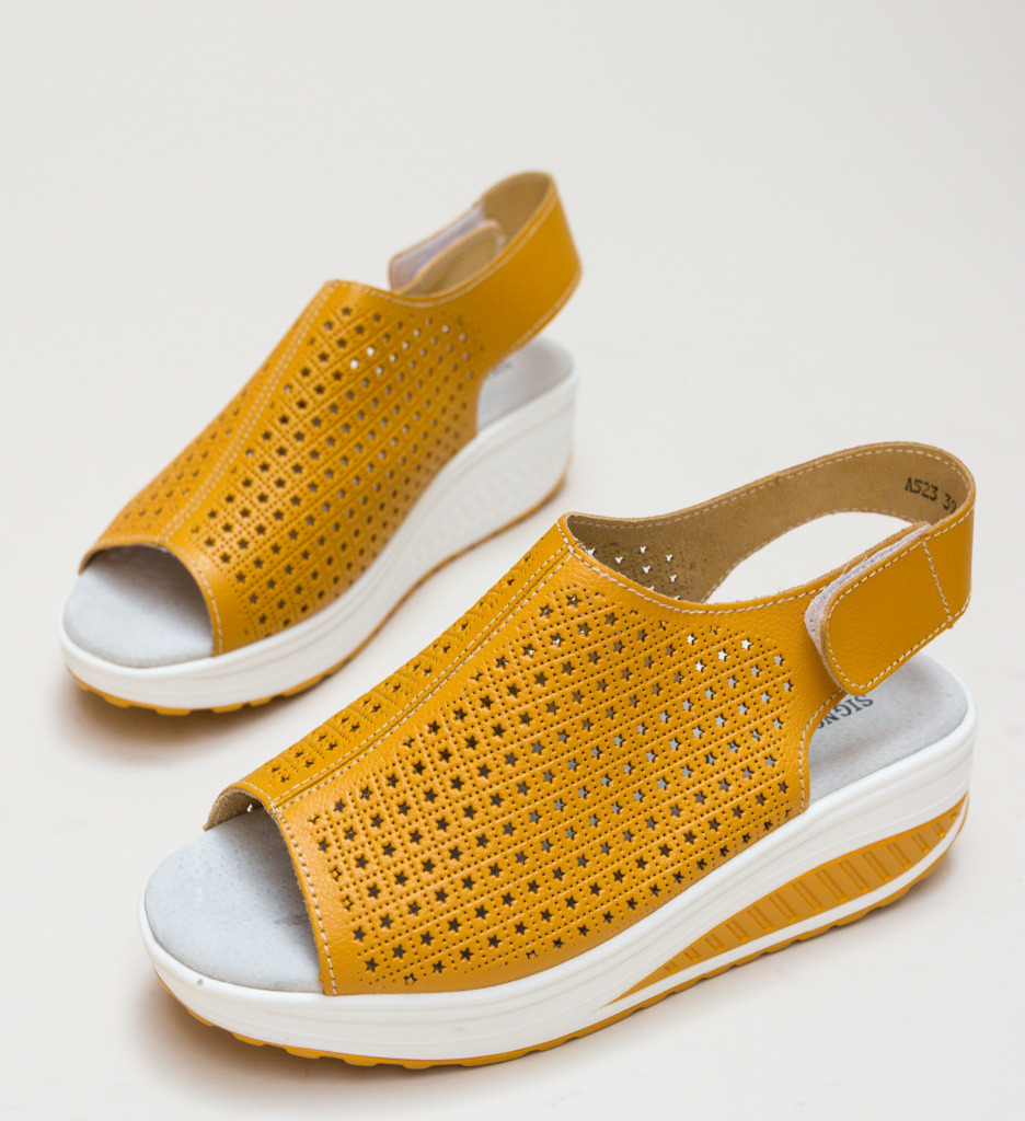Sandale Platforme Liberty Galbene - Stil și Confort - imagine 5