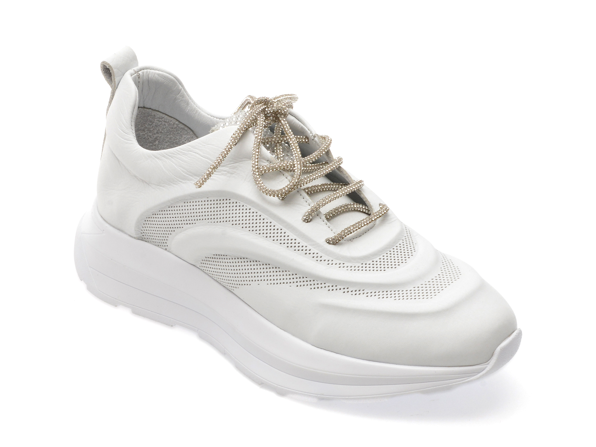 Gryxx Pantofi Sport Albi din Piele Naturală