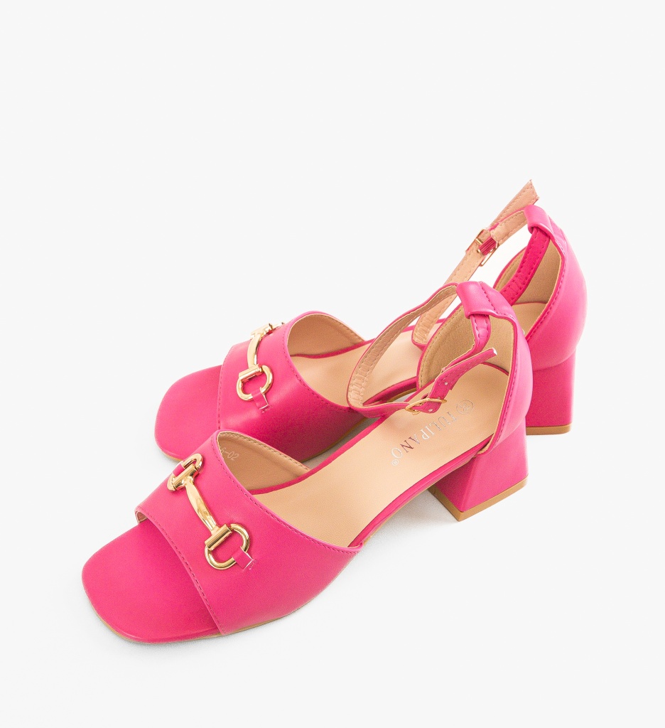 Sandale Toc Mann Fuchsia | Eleganță și Stil - imagine 5