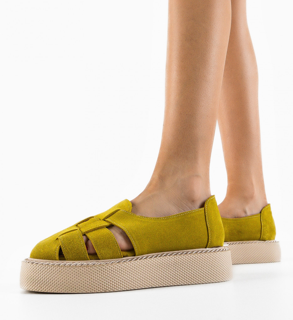 Pantofi Casual Anura Galbeni - Confort și Stil