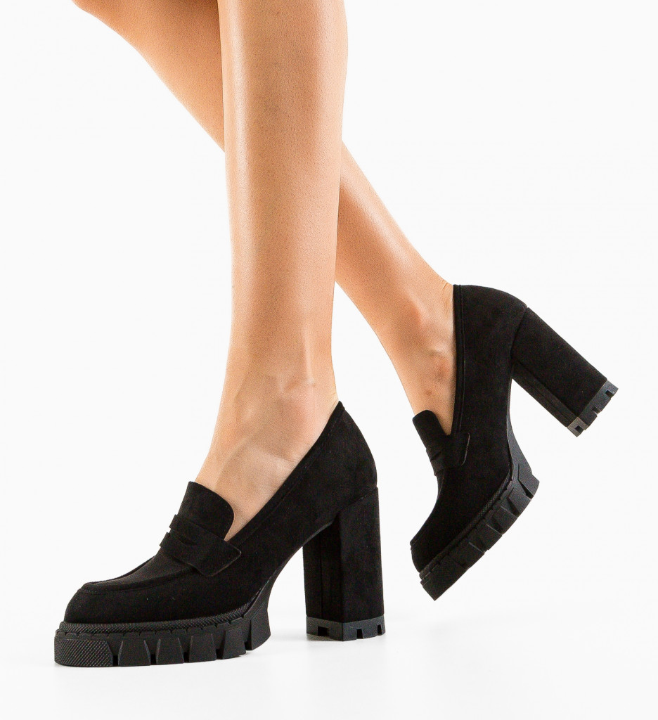 Pantofi Vann Negri cu Toc Eleganți - imagine 3