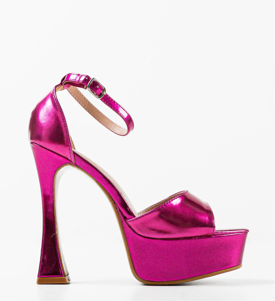 Sandale cu Toc Lucero Fuchsia - Eleganță și Stil - imagine 6
