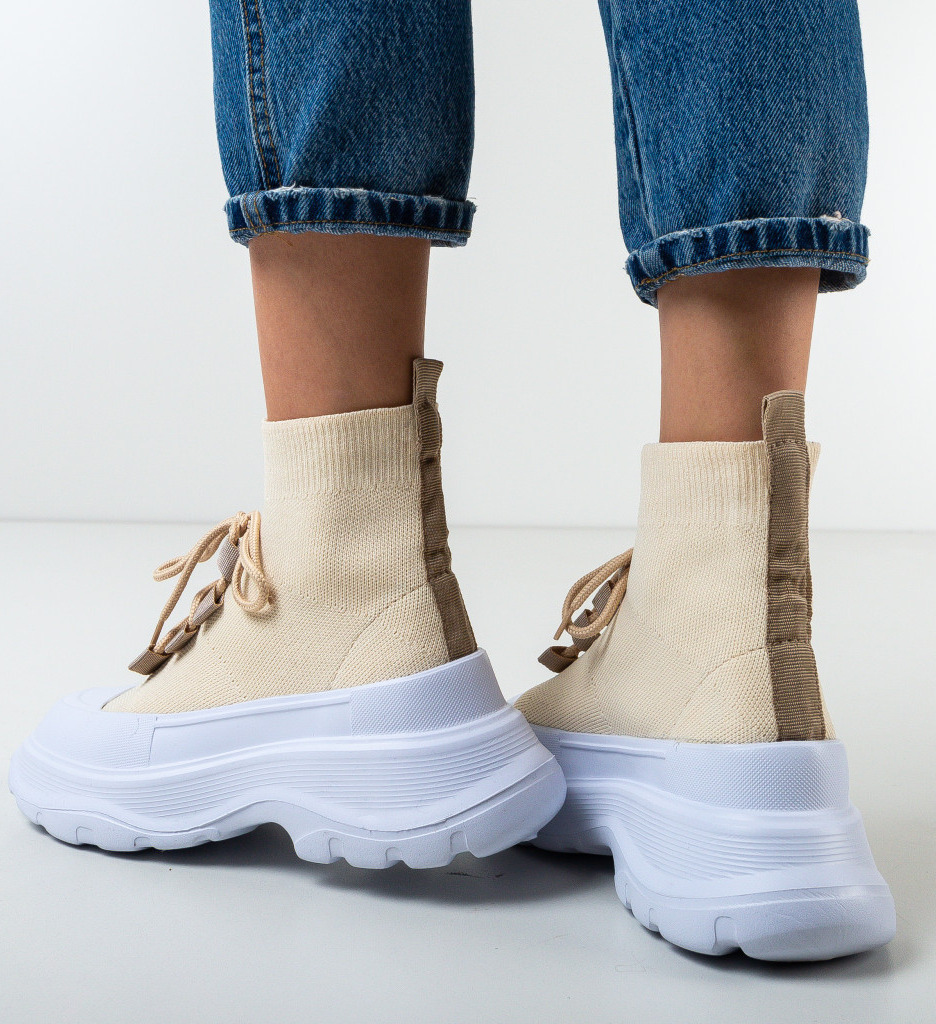 Pantofi Sport Solare Bej - Confort & Stil - imagine 3