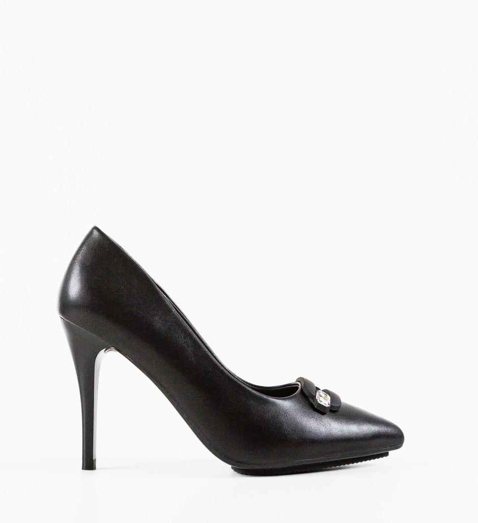 Pantofi Maliro Negri Eleganți cu Toc - Stil și Confort - imagine 3