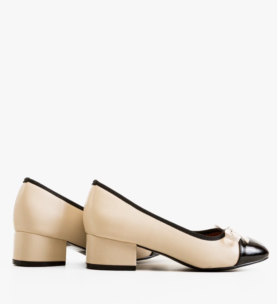 Pantofi Onar Bej Eleganți cu Toc - Stil Refined - imagine 6