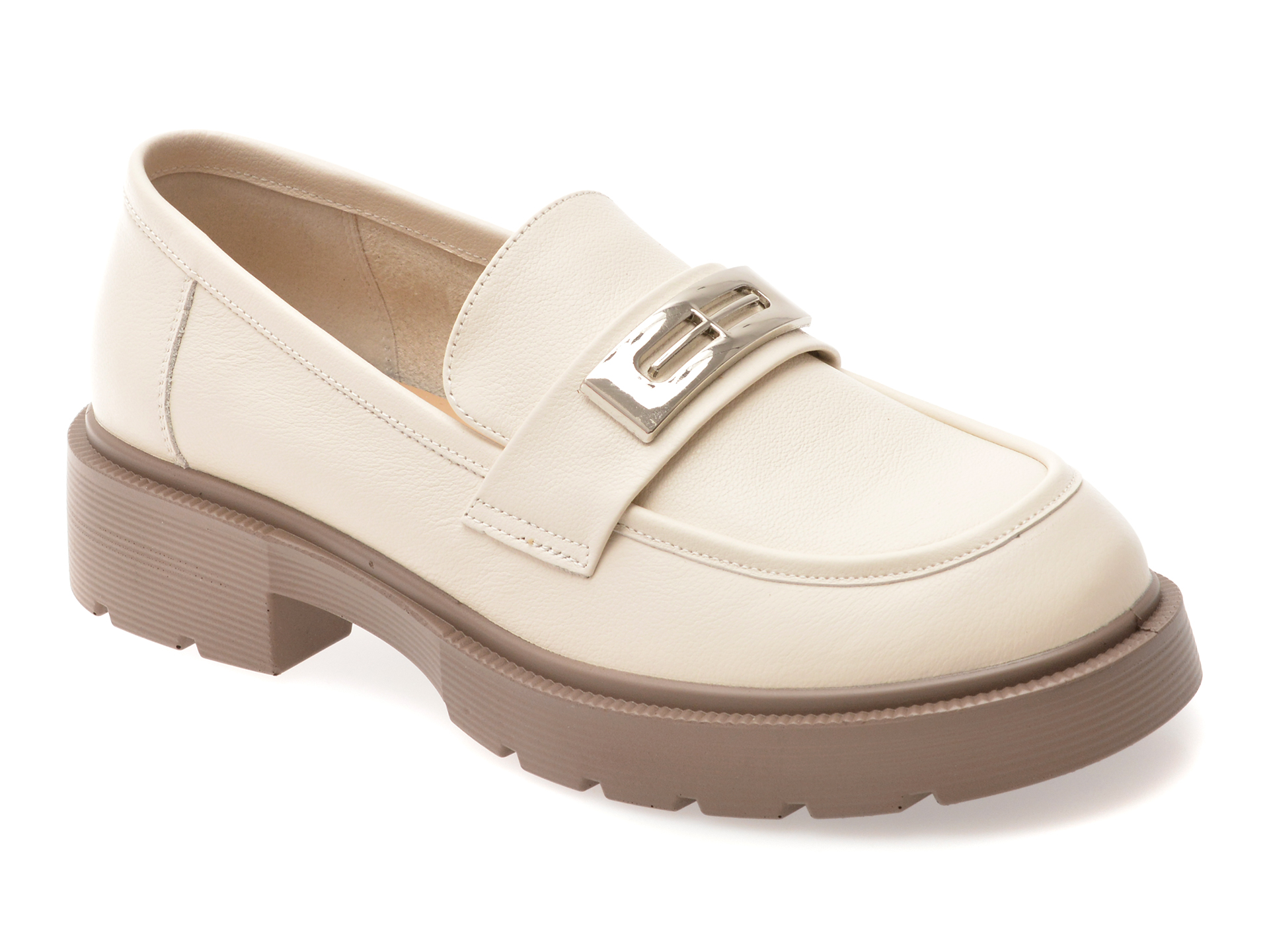 Mocasini GRYXX Bej din Piele Naturală