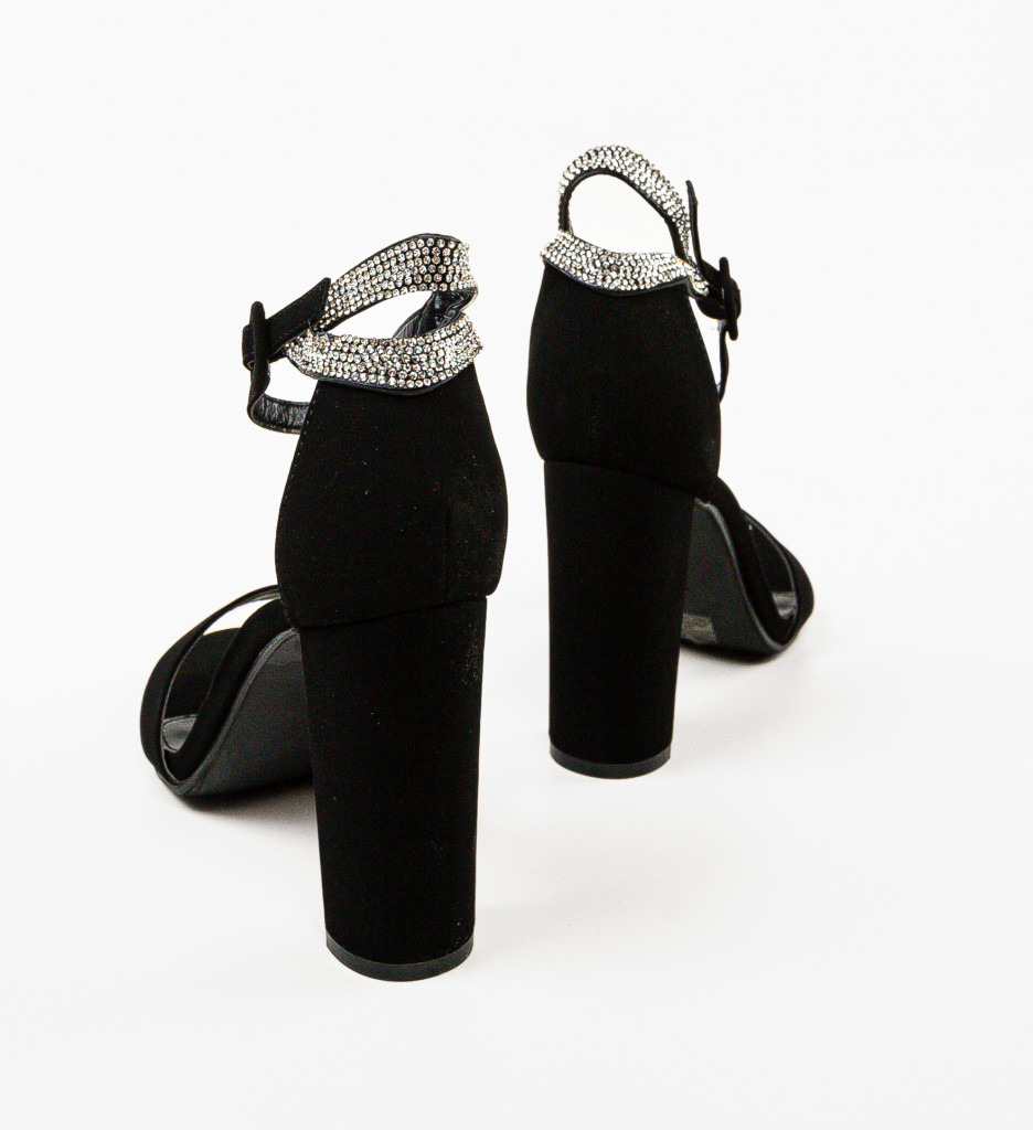 Sandale cu Toc Jalea Negre - Eleganță și Stil - imagine 5