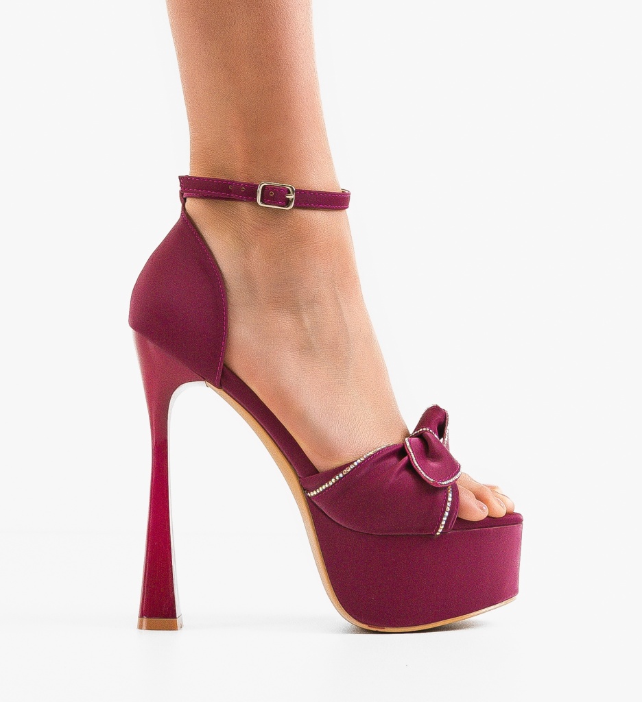Sandale cu Toc Lavra Grena | Eleganță și Stil - imagine 6