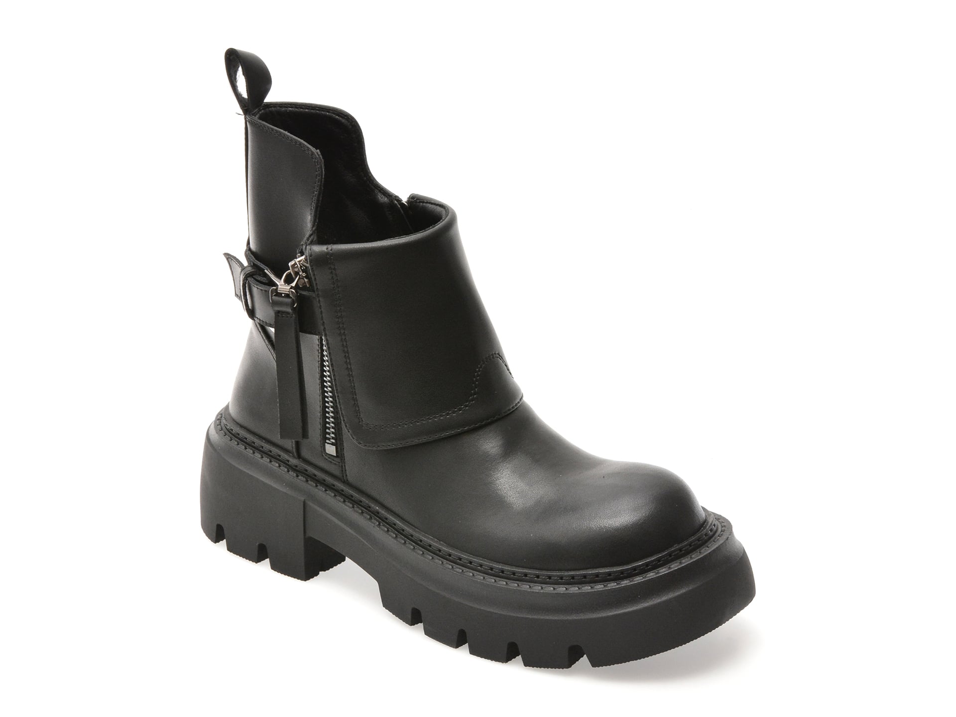 Ghete Flavia Passini din Piele Naturală Negre
