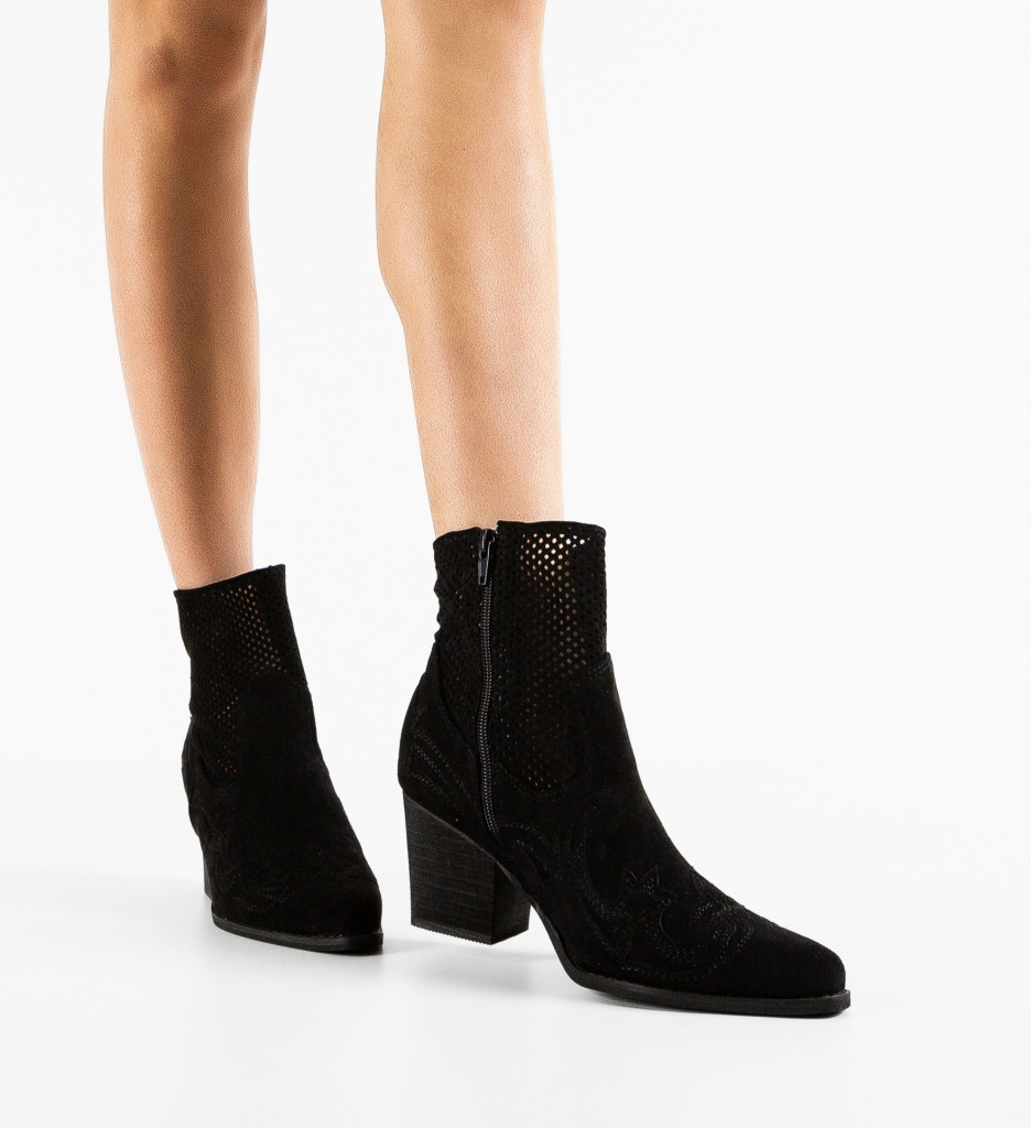 Botine Dama Unoqua Negre - Eleganță și Confort - imagine 2