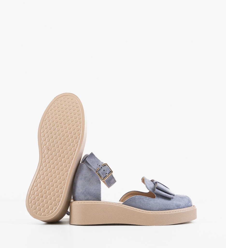 Pantofi Casual Dama Albastri Confort - imagine 5