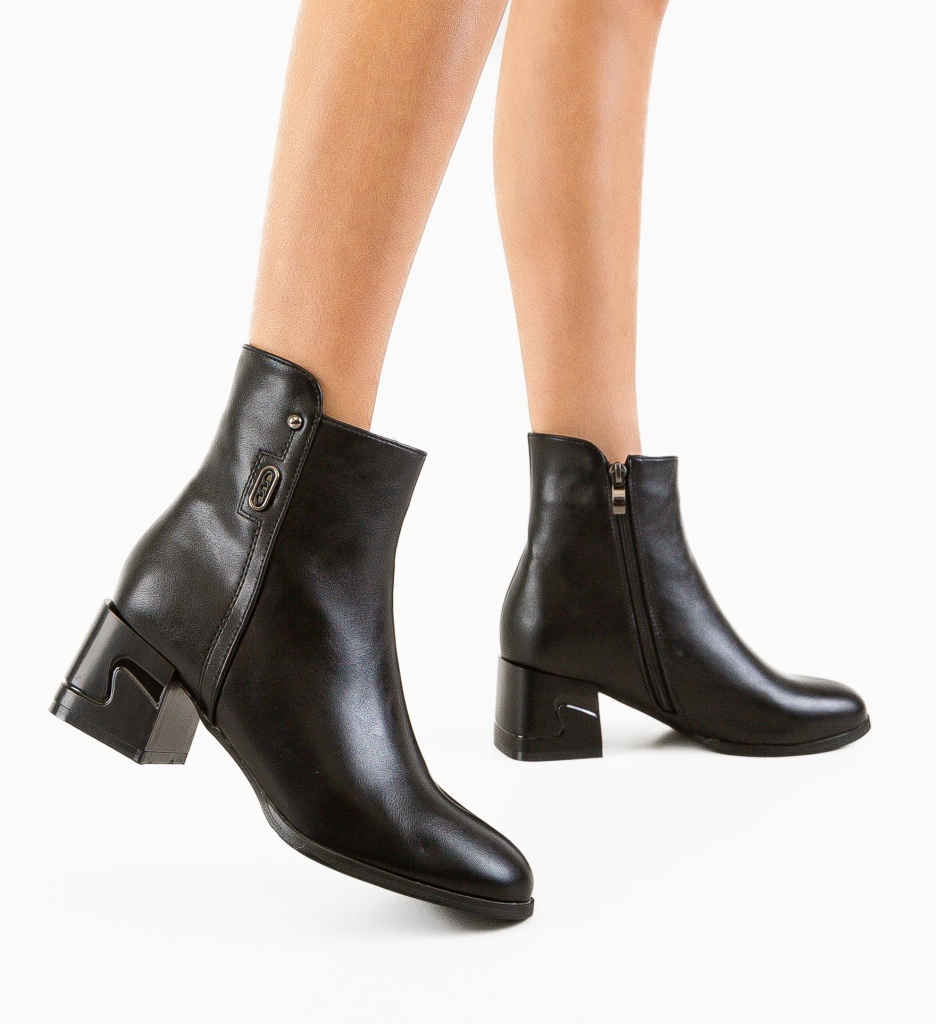 Botine Dama Musat Negre - Eleganță și Stil