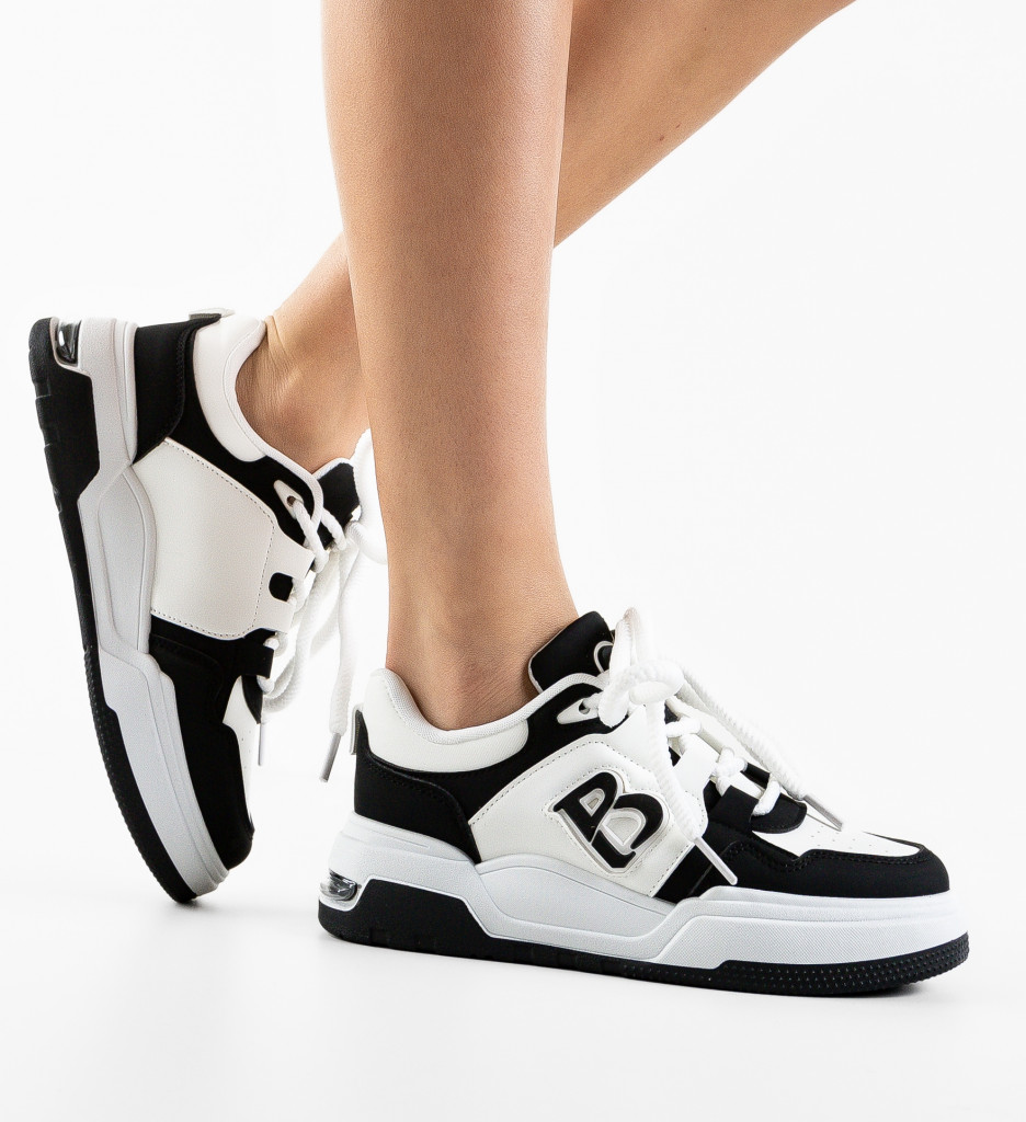 Sneakers Dama Bebybe Negri - Confort și Stil - imagine 2