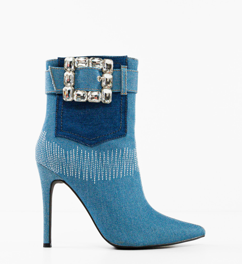 Botine Dama Santi Albastre - Eleganță și Stil - imagine 5