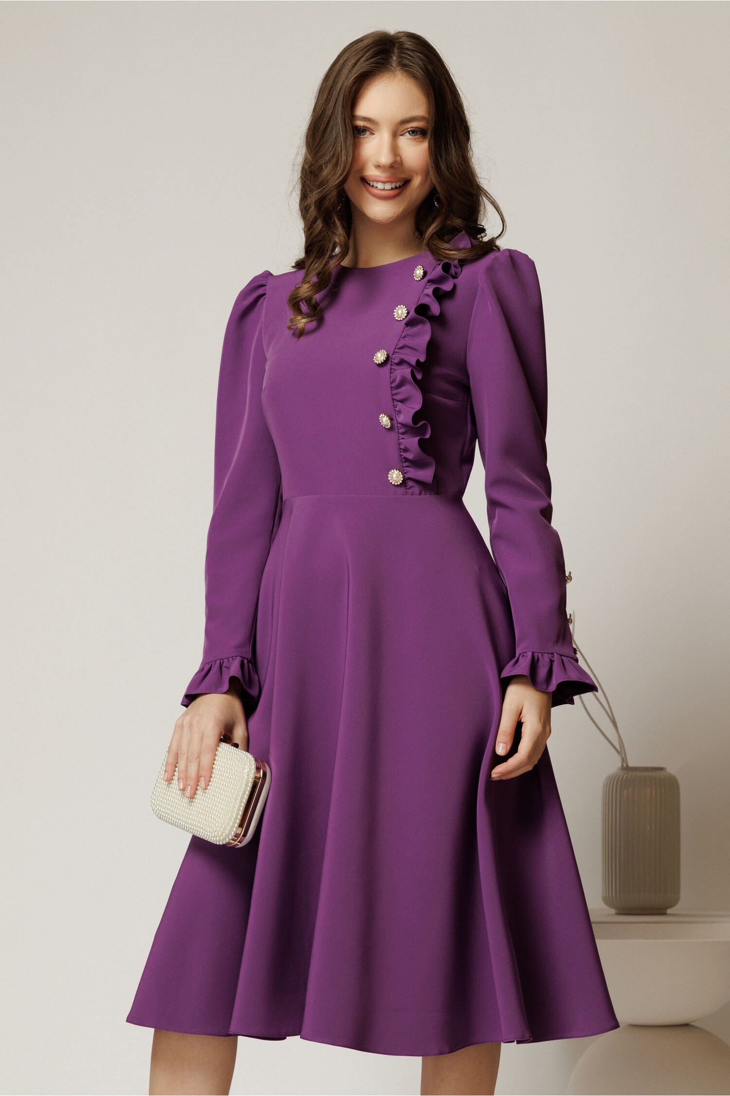 Rochie DY Fashion Mov Elegantă de Ocazie