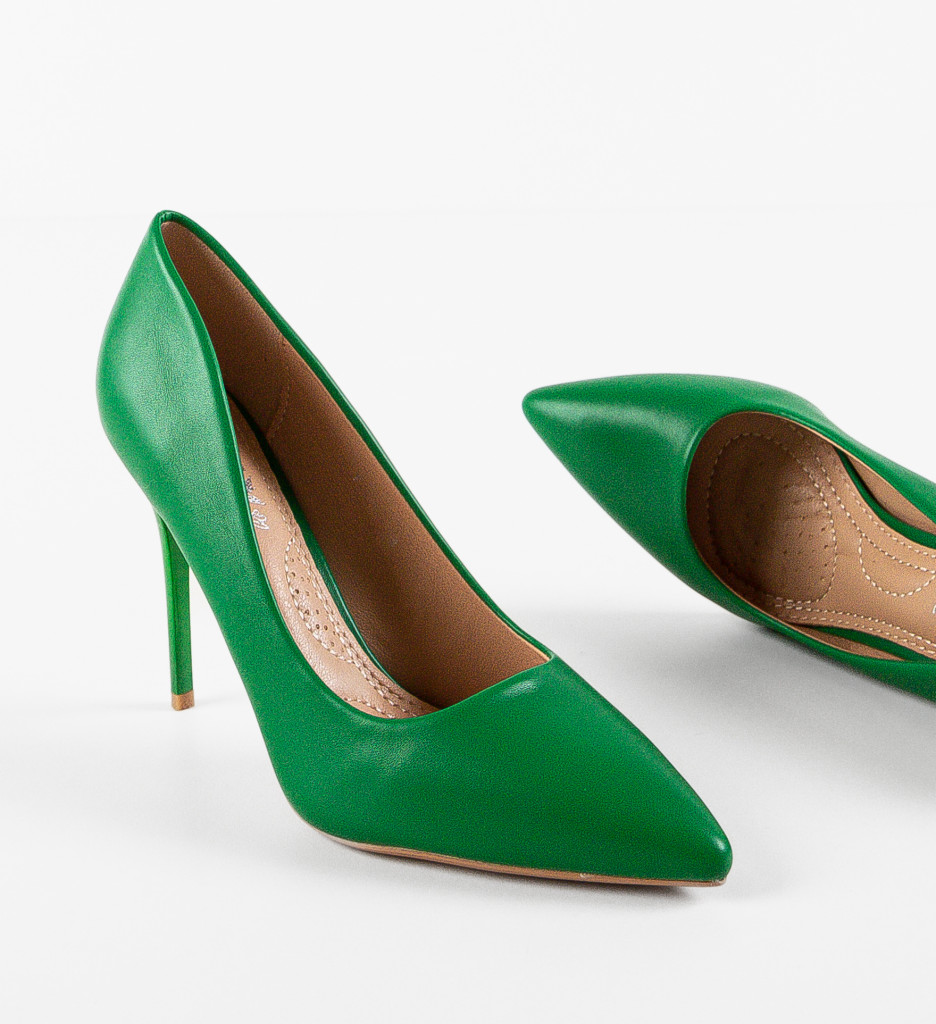 Pantofi Toc Oknam Verzi | Eleganță Asigurată - imagine 9