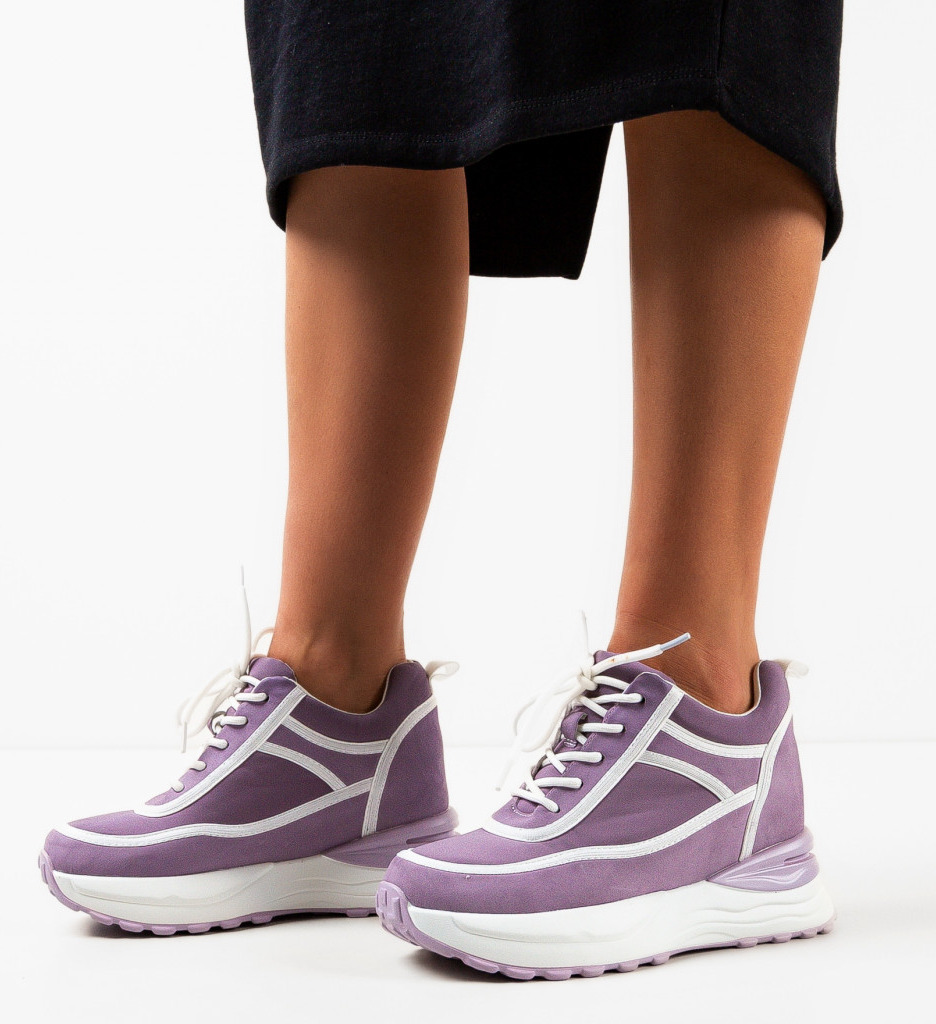 Sneakers Dama Nioz Mov - Confort și Stil Sport - imagine 5
