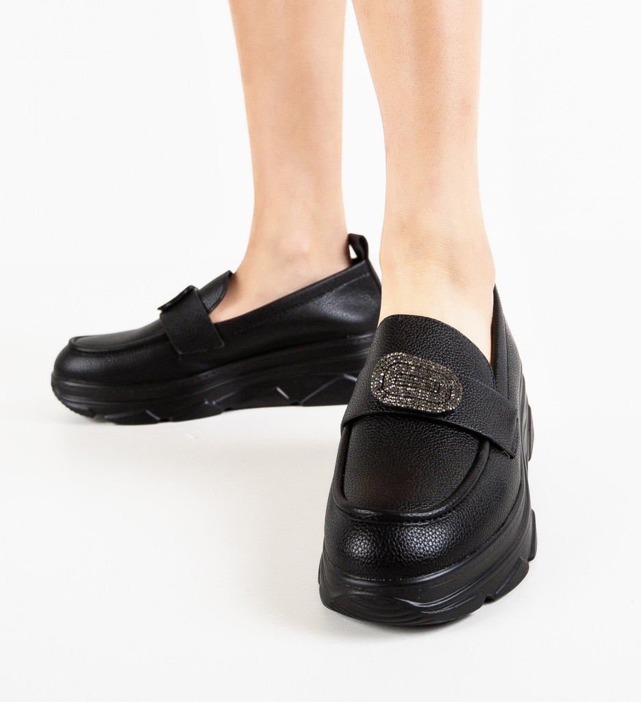 Pantofi Lonaza Negri - Confort și Eleganță Casual - imagine 4