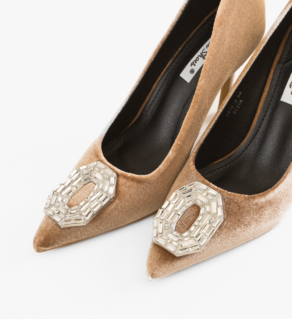 Pantofi cu Toc Kreb Bej - Eleganță Asigurată - imagine 4