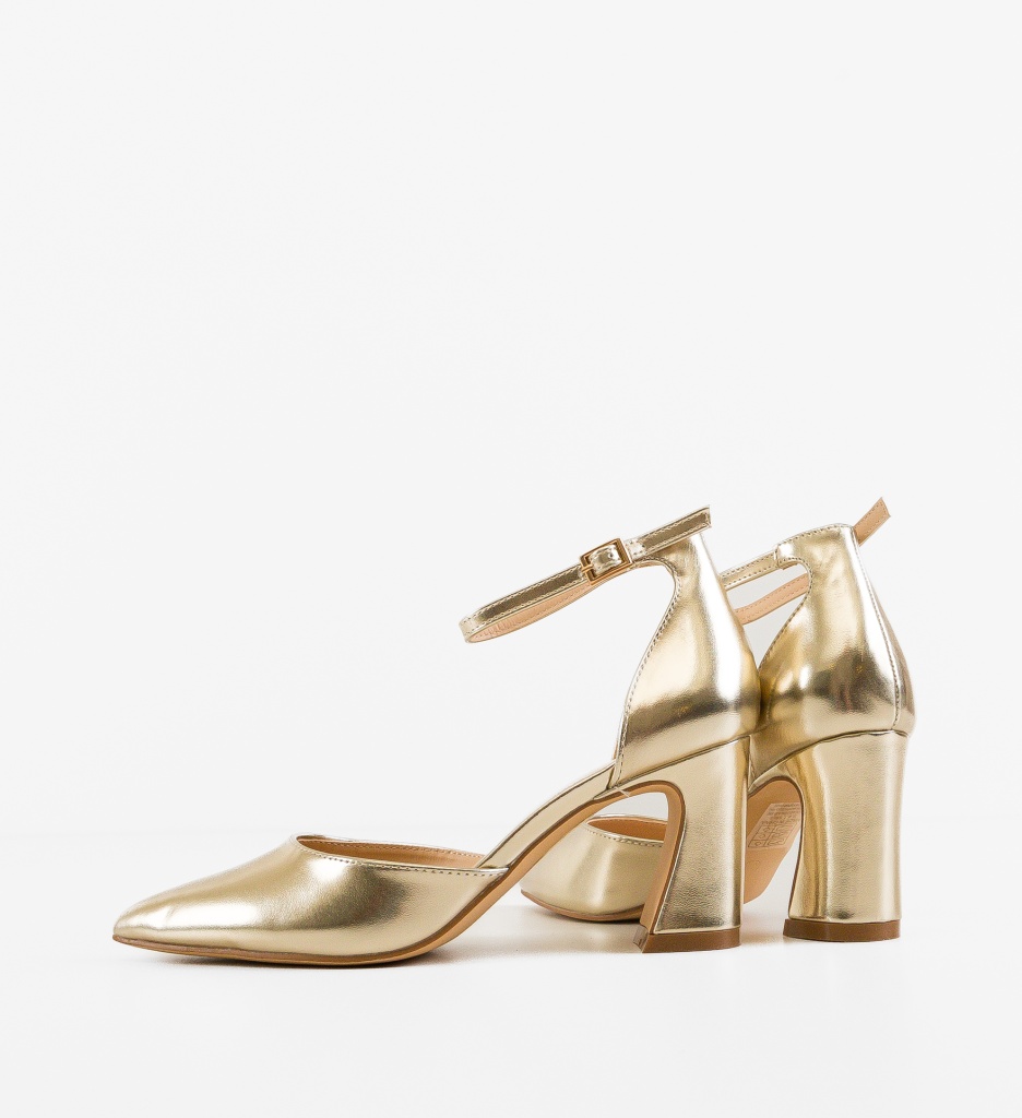 Pantofi dama Jeremy Aurii cu toc elegant - imagine 7