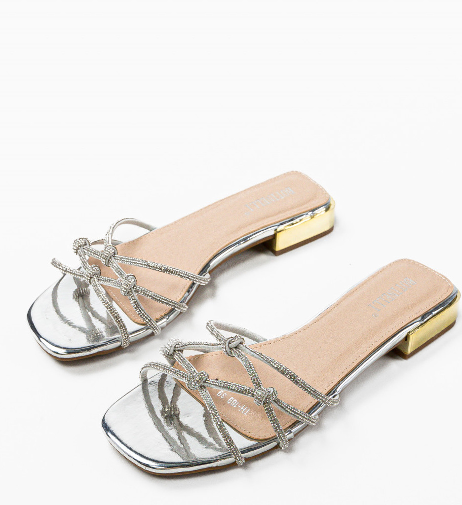 Papuci Dama Argintii Dia - Stil și Confort - imagine 6