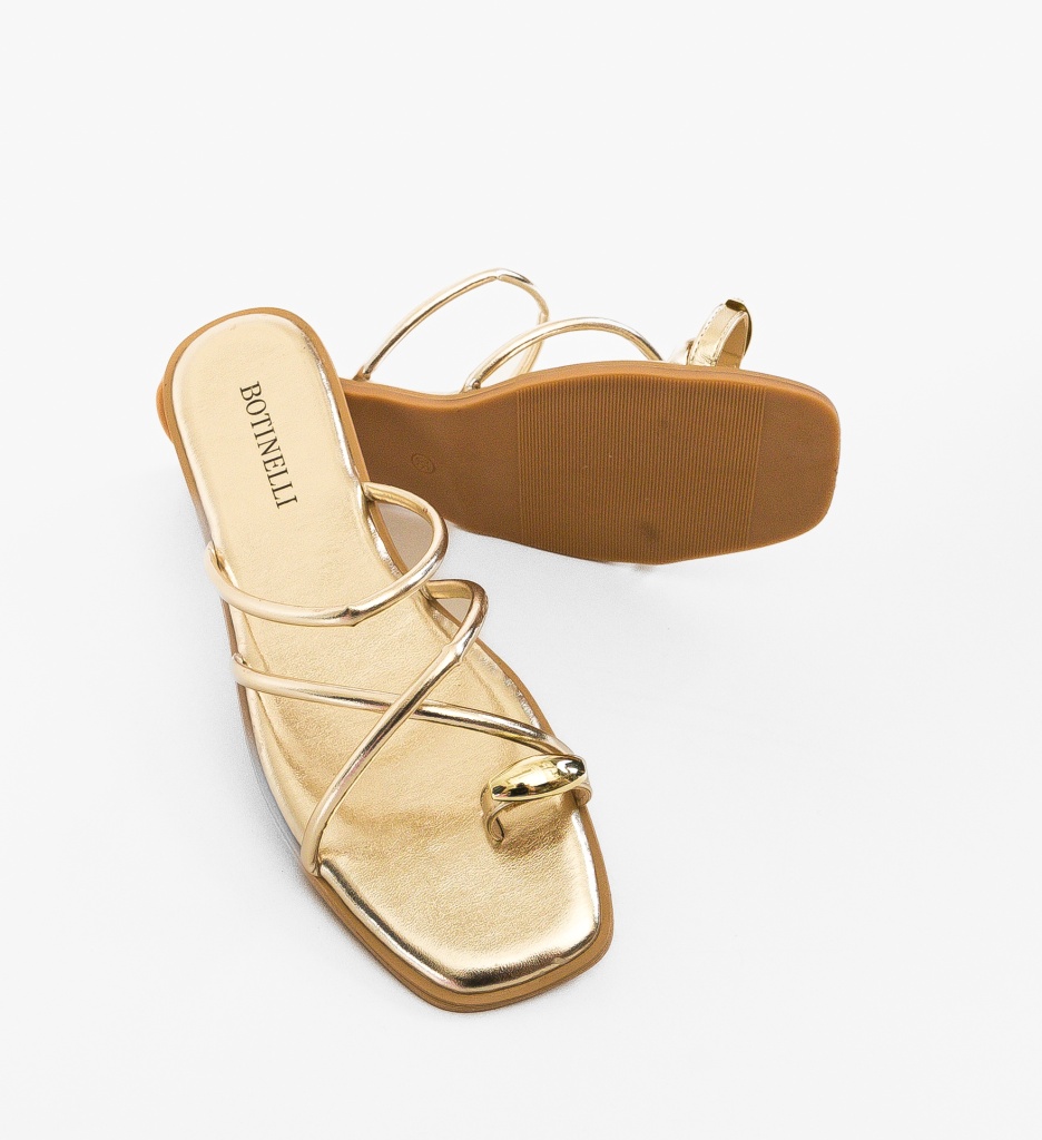 Papuci Dama Maddy Aurii - Eleganță și Stil - imagine 3