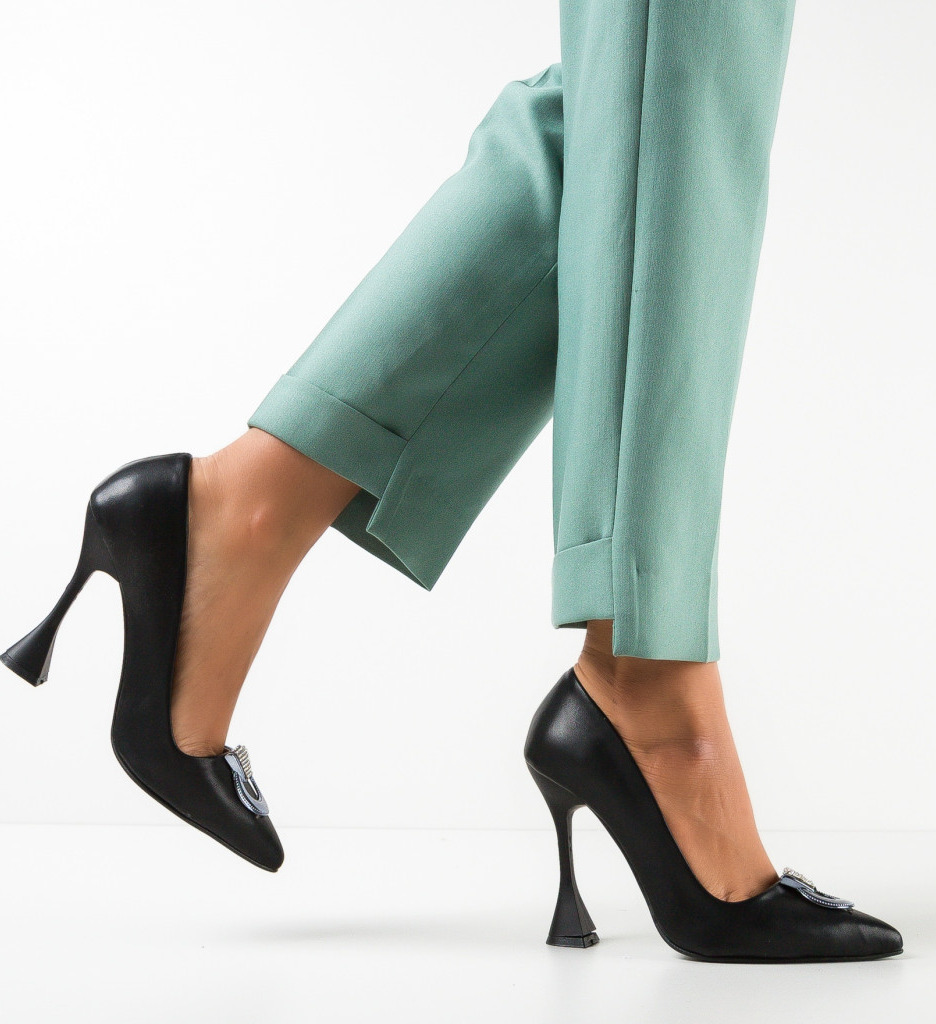 Pantofi cu Toc Eleganți Negri - Stil și Confort - imagine 3