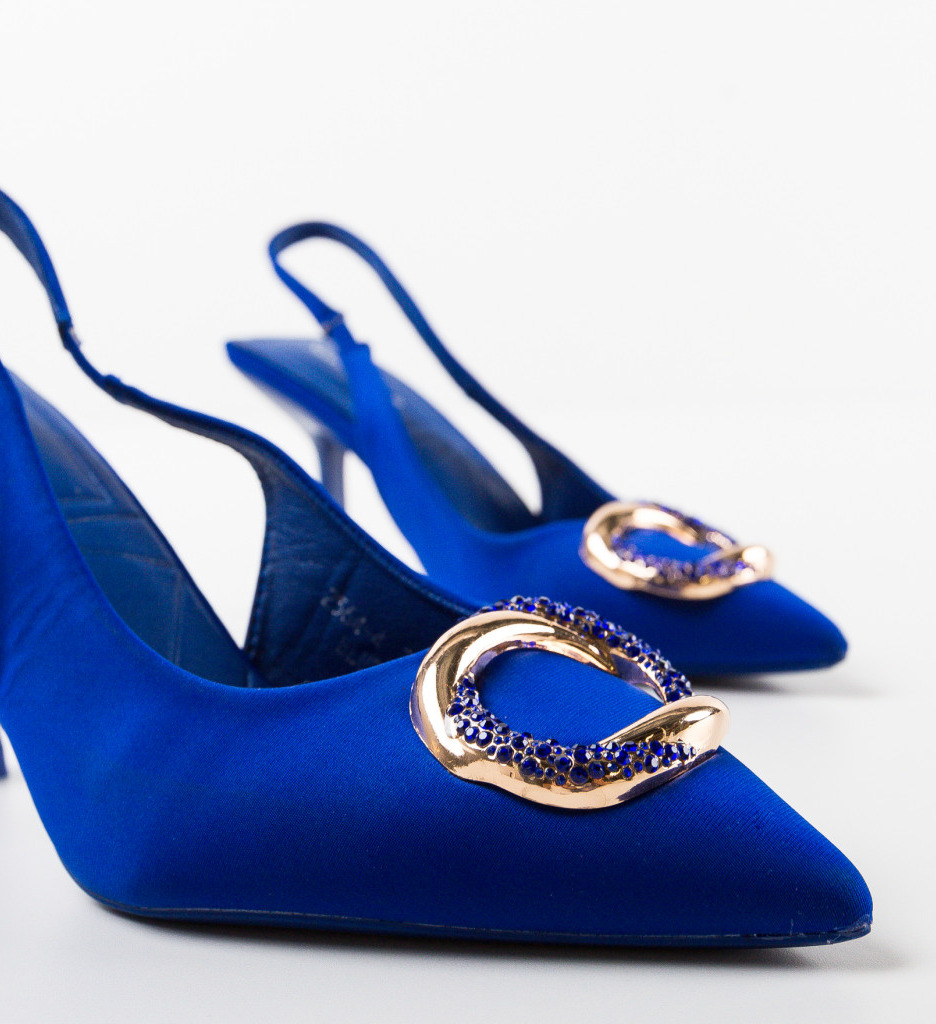 Pantofi Dama Pierce Albastru - Eleganță și Stil - imagine 8
