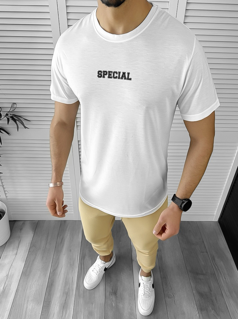 Tricou barbati alb cu defect DEF12450 D6-5.3