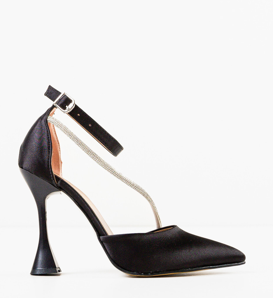 Pantofi dama Seray Negri cu Toc Eleganți - imagine 4