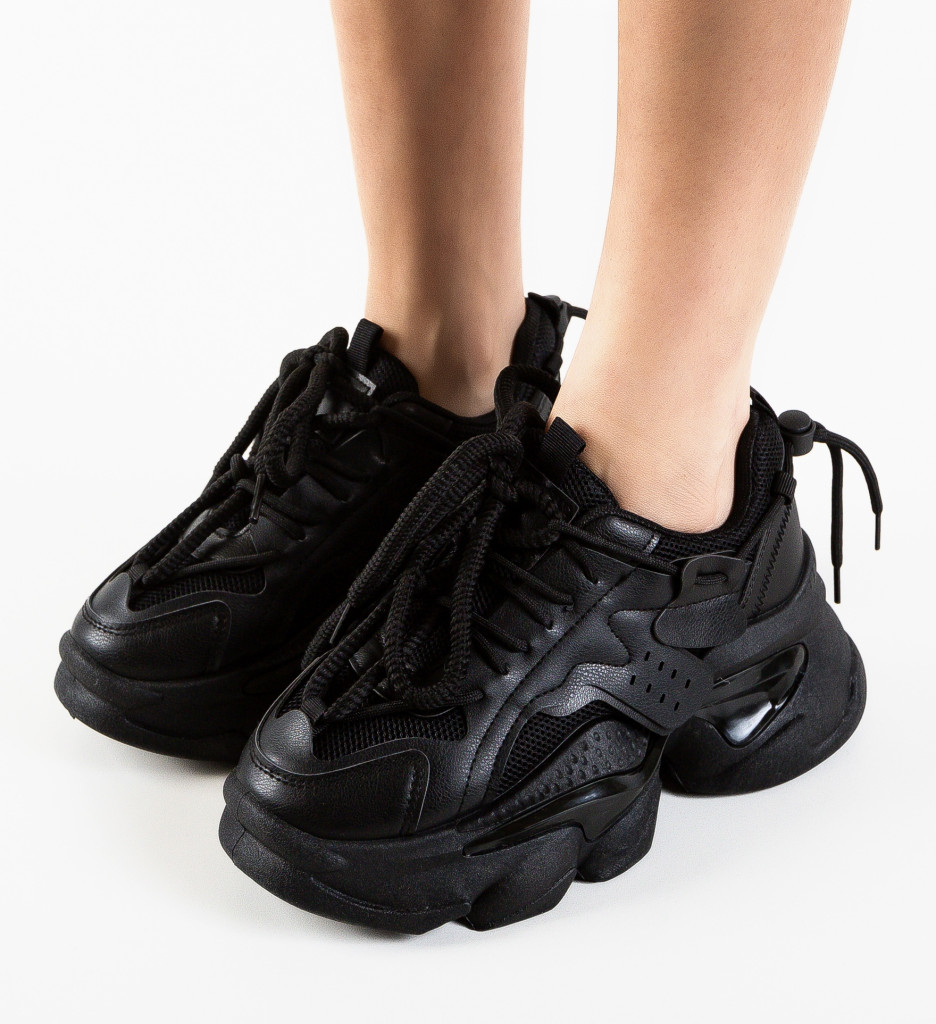 Sneakers Nertar Negri Dama | Confort & Stil Urban - imagine 4