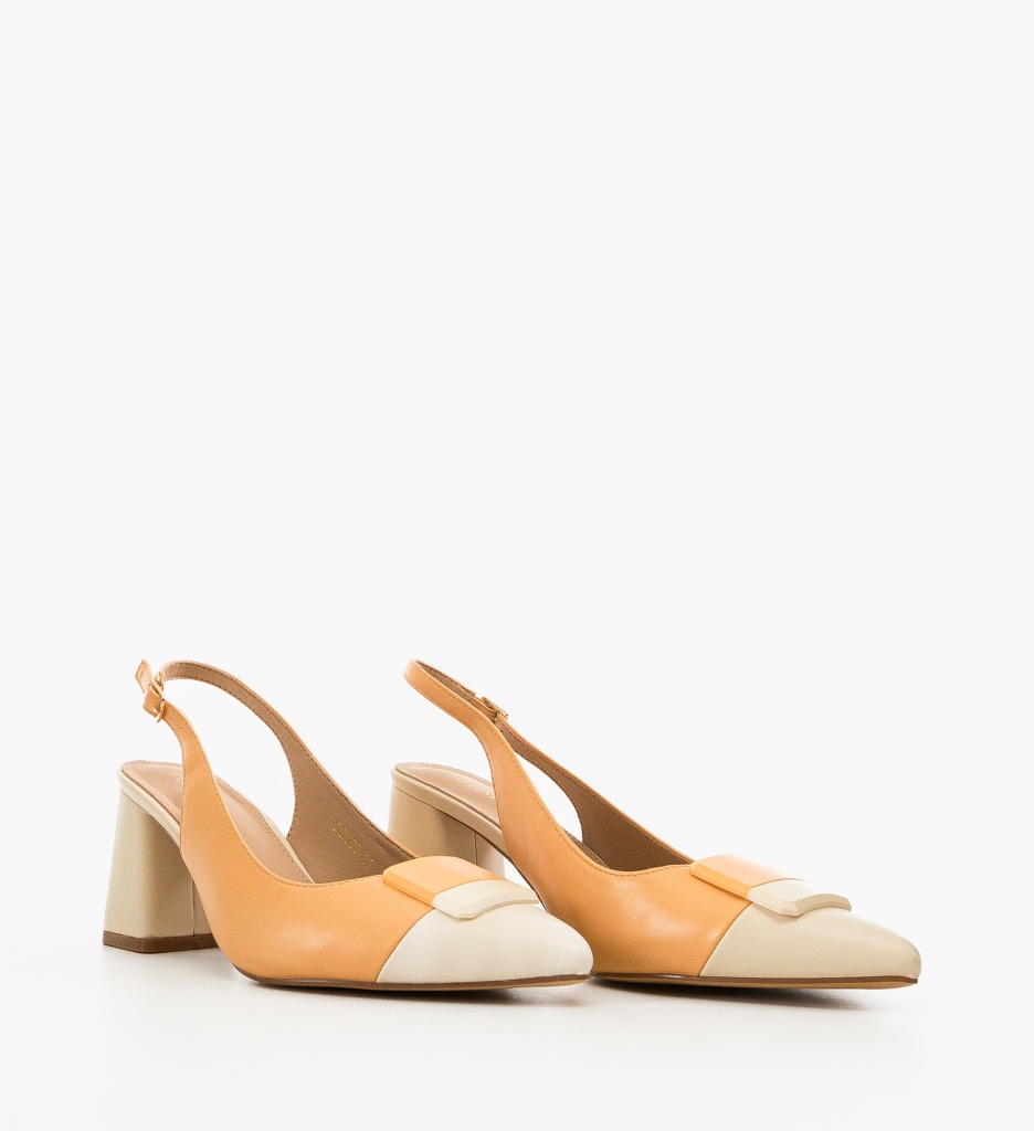 Pantofi dama Sandy Portocalii - Eleganță Vibrantă - imagine 4