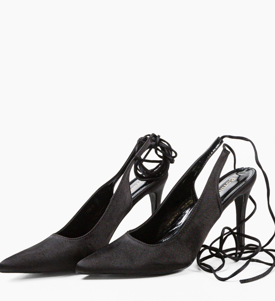 Pantofi Famyx Negri Eleganți cu Toc Stabil - imagine 5