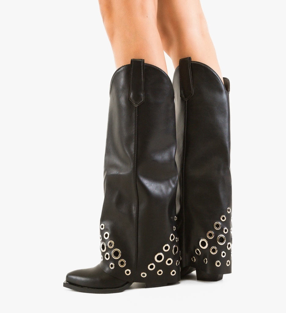 Cizme Dama Pakren Negre Elegante | Depurtat - imagine 7